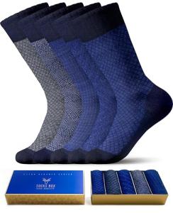 Men's Premium Bamboo Dress Socks Gift Box Set