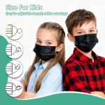 100 Pack Disposable Black Kids Face Masks