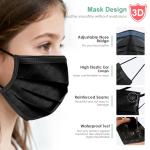 100 Pack Disposable Black Kids Face Masks