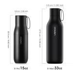 Self-Cleaning Stainless Steel Water Bottle, 33 oz