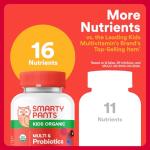SmartyPants Organic Kids Multivitamin Gummies, 120 Count