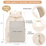 Lightweight Velvet Backpack for Teens - 17 Inch