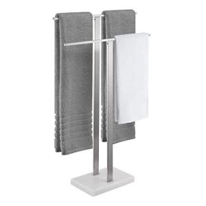 2-Tier Standing Towel Rack with Marble Base