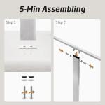 2-Tier Standing Towel Rack with Marble Base