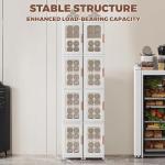 Slim Bathroom Storage Cabinet with Clear Doors