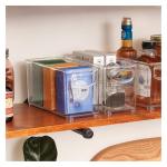 Stackable Clear Pantry Bins with Handles - Set of 2