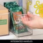 Stackable Clear Pantry Bins with Handles - Set of 2