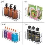 Stackable Clear Pantry Bins with Handles - Set of 2