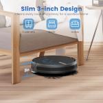 AIRROBO Robot Vacuum and Mop, 3000Pa Powerful Suction Robot Vacuum Cleaner with Self-Charging, Wi-Fi/App/Voice Control, Advanced Obstacle Avoidance, Slim Design, Ideal for Pet Hair, Hard Floor,Carpet