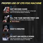 COLBOR CF5 Portable Fog Machine, 40W Mini Handheld Smoke Machine for Photography with Remote Control, Small Fogger Haze Maker for Indoor Outdoor Halloween Party Cosplay, Rechargeable Fog Machine