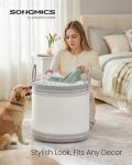90L Dove Gray Laundry Hamper with Lid and Handles