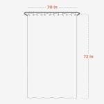 Clear Shower Curtain Liner with Storage Pockets
