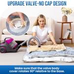 8 Pack Jumbo Vacuum Storage Bags for Clothes