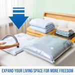 8 Pack Jumbo Vacuum Storage Bags for Clothes