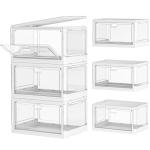 Clear Stackable Storage Bins with Lids - 3 Pack