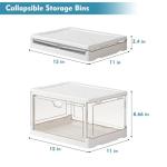 Clear Stackable Storage Bins with Lids - 3 Pack