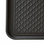 All-Weather Indoor/Outdoor Boot Tray - Weather-Resistant Hard Plastic Shoe Mat with Raised Edge for Entryways, Decks, and Patios by Stalwart (Black)