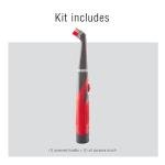 Rubbermaid Reveal Power Scrubber with Multi-Purpose Head, Cordless Electric Battery Powered Scrub Brush, Water Resistant, for Home/Kitchen/Bathroom/Grout/Tile/Shower/Tub