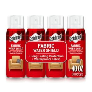 Scotchgard Fabric Water Shield, Water Repellent Spray for Clothing and Household Upholstery Items, Long-Lasting Water Repellent, Four 10 Oz (Pack of 4)