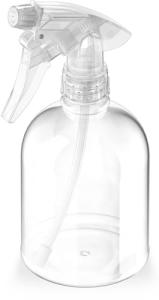 Bar5F Plastic Spray Bottle, 16 oz | Leak Proof, Empty, Clear, Trigger Handle, Adjustable Fine to Stream Output, Refillable, Heavy Duty Sprayer for Hair Salons & Spas, Household Cleaners, Cooking