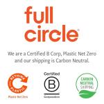 Full Circle Bottle Service - Refillable Glass Spray Bottle for Cleaning - Versatile Stream & Mist Options, Bamboo Details, Silicone Boot - Ideal for Non-Toxic Solutions & Plant Care, 16oz, Gray