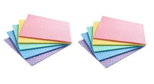 Sold_By_Cheapnwork Reusable Cleaning Cellulose Sponge Cloths Absorbent Wipes Clean Kitchen Car Dish Eco-Friendly Dishcloth Hand Towel Auto (2 Pack (10pcs))