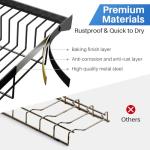 Over The Sink Dish Drying Rack, Adjustable (26.8" to 34.6") Large Dish Drainer Drying Rack for Kitchen Counter with Multiple Baskets Utensil Sponge Holder Sink Caddy, 2 Tier (Black)