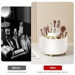 360° Rotating Makeup Brush Holder - White