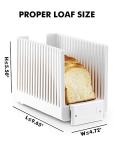 Bread Slicer for Homemade Bread Loaf Bagels, Bread Slicing Guide Easy to Clean Flodable and Campact Bread Cutter without BPA