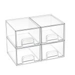 Clear Stackable Storage Drawers - 4 Pack