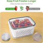 4-Pack Fridge Fruit Storage Containers with Colander