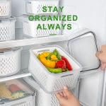 4-Pack Fridge Fruit Storage Containers with Colander