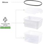 4-Pack Fridge Fruit Storage Containers with Colander