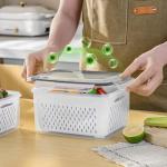 4-Pack Fridge Fruit Storage Containers with Colander