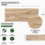 Set of 3 Rustic Black Floating Wall Shelves