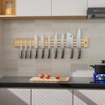 Extendable Magnetic Knife Holder for Wall, Magnetic Knife Storage Strip Wooden 16-32 Inch, Use as Knife Bar, Knife Rack, Kitchen Organizers Accessories, Wall Mount, Housewarming, Party, Gift Box