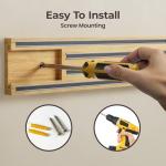 Extendable Magnetic Knife Holder for Wall, Magnetic Knife Storage Strip Wooden 16-32 Inch, Use as Knife Bar, Knife Rack, Kitchen Organizers Accessories, Wall Mount, Housewarming, Party, Gift Box