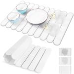 Large Stone Dish Drying Mats for Kitchen Counter, 24" x 16", Quick Dry Collapsible Dish Drying Mat with Anti-Slip Pad, Absorbent Diatomaceous Earth Mats for Dishes Bottles Cups, Match Any Countertop