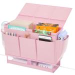 Bedside Organizer Caddy with 11 Pockets & Power Strip