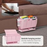 Bedside Organizer Caddy with 11 Pockets & Power Strip