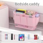 Bedside Organizer Caddy with 11 Pockets & Power Strip
