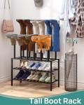 Black Boot Rack Organizer for Tall Boots