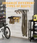 Sturdy Wall Mounted Boot Rack for 4 Pairs