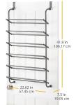 Gunmetal Gray Over-the-Door Shoe Rack - 6 Shelves