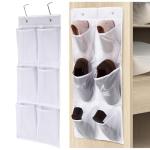 GOMAJI Over the Door/Wall Shoe Organizer, 2 Pack, Narrow, Hanging Shoe Rack for Closet, Bathroom, RV, Pantry, Camping, White