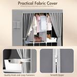 Portable Closet Organizer with Shelves and Hanging Rods