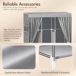 Portable Closet Organizer with Shelves and Hanging Rods