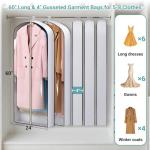 60" Hanging Garment Bags for Closet Storage - 5 Pack