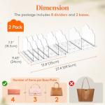 Lifewit 2-Pack Adjustable Purse Organizer Dividers