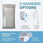 XL Hanging Laundry Hamper Bag for Space Saving